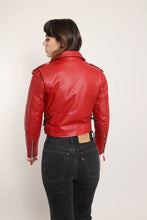 90s Red Motorcycle Jacket