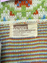 70s Love Birds Knit Poncho