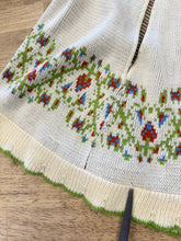 70s Love Birds Knit Poncho