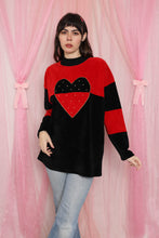 ❤️ 90s Heart Print Velvet Top