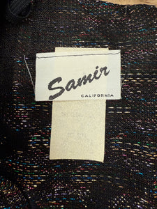 80s Ruched Lurex Dress