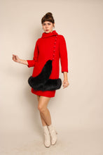 60s Mod Jacket Set With Fur Trim