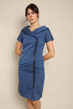 50s Asymmetric Button Dress