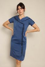 50s Asymmetric Button Dress