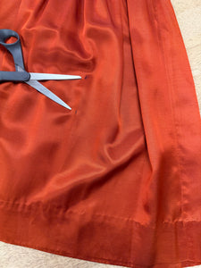 50s Burnt Orange Satin Dress