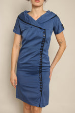 50s Asymmetric Button Dress
