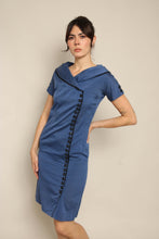 50s Asymmetric Button Dress