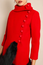 60s Mod Jacket Set With Fur Trim