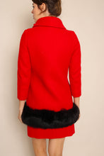 60s Mod Jacket Set With Fur Trim