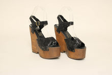 70s Pam Did It For Cherokee Glitter Platform Shoes