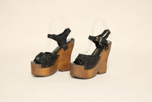 70s Pam Did It For Cherokee Glitter Platform Shoes