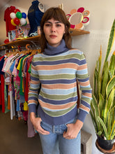 70s Striped Turtleneck Sweater