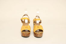70s Yellow Platform Wedge Sandals