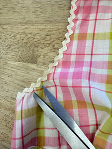 60s Pink Plaid Dress