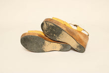 70s Yellow Platform Wedge Sandals