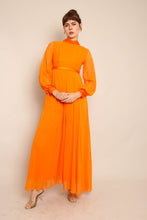 70s Orange Chiffon Palazzo Pants Jumpsuit