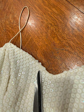 80s Sequined Tiered Chiffon Dress