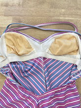 80s Pastel Striped Swimsuit