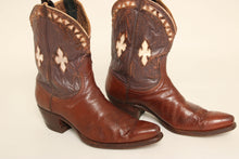 Justin Cowboy Boots With Inlays