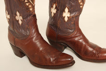 Justin Cowboy Boots With Inlays