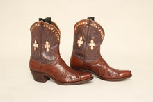 Justin Cowboy Boots With Inlays