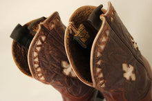 Justin Cowboy Boots With Inlays