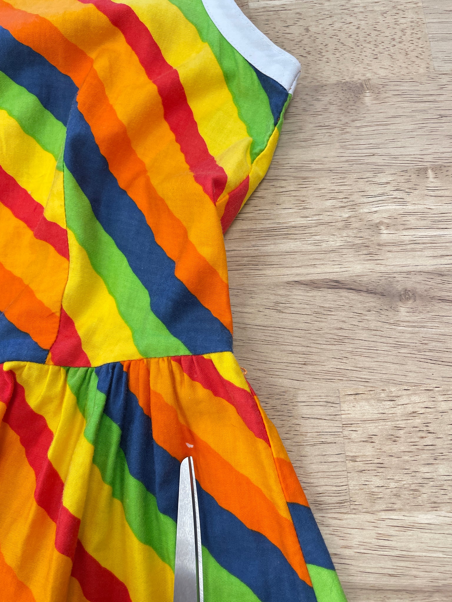 70s Rainbow Striped Dress – Luxie Vintage