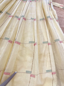 50s Yellow Embroidered Dress