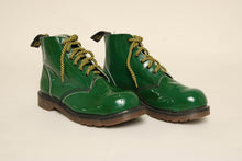 90s Dr. Martens Green Steel Toe Boots
