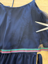 70s Rainbow Chiffon Dress