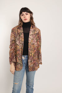 90s Muted Floral Blazer
