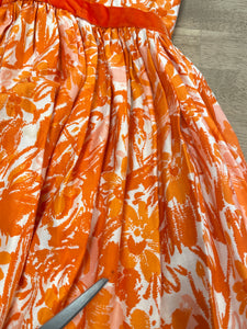60s Orange Maternity Dress