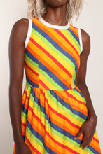 70s Rainbow Striped Dress