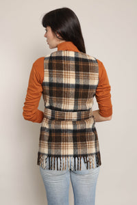 70s Plaid Vest & Belt Set