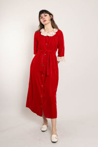 60s Velvet House Dress