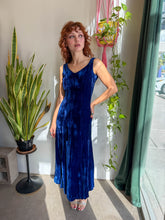 80s Betsey Johnson Blue Velvet Dress
