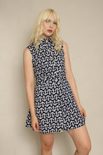 70s Anchor Print Mini Dress