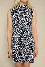 70s Anchor Print Mini Dress