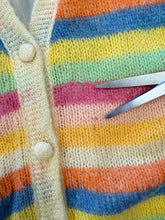 60s Rainbow Striped Cardigan