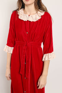 60s Velvet House Dress