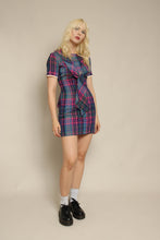 60s Plaid Ascot Dress