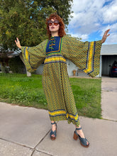 70s Bell Sleeve Calico Dress