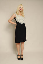 50s Silver Fringe Cocktail Dress