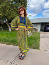 70s Bell Sleeve Calico Dress