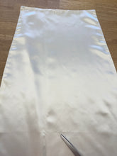 60s Bell Sleeve Satin Wedding Dress With Appliqués & Train