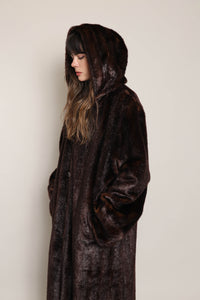 70s Hooded Faux Fur Coat