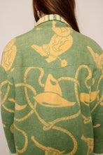 90s Western Novelty Print Wool Jacket