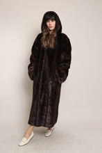 70s Hooded Faux Fur Coat