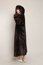 70s Hooded Faux Fur Coat