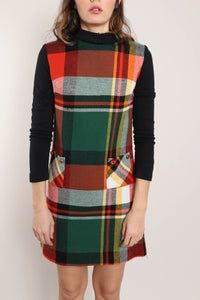 70s Plaid Knit Dress